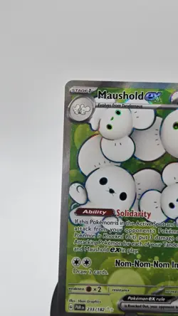 Maushold EX Full Art Ultra Rare Holo 233/182 Pokemon TCG SV04 Paradox Rift - Image 4