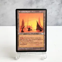 MTG Scorched Ruins Weatherlight Rare Land John Avon 1997 Reserved List - Image 1