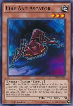 Yugioh! LP Fire Ant Ascator - LC5D-EN224 - Rare - 1st Edition Lightly Played, En - Image 1