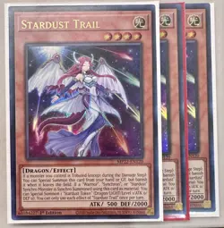 YuGiOh! 3x Stardust Trail MP22-EN120 Ultra Yu-gi-oh! TCG x3 SET FAST SHIP - Image 1
