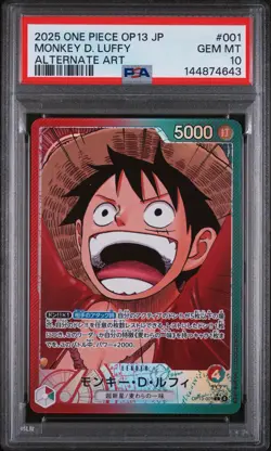 2025 Monkey.D.Luffy OP13-001 Japanese Alternate Art ONE PIECE PSA 10 - Image 1