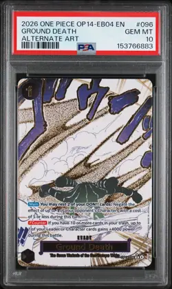 2026 ONE PIECE OP14-EB04-THE AZURE SEA'S SEVEN ALTERNATE ART GROUND DEATH PSA 10 - Image 1
