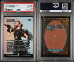 2025 MTG FINAL FANTASY: THROUGH THE AGES FOIL #0042 CLOUD STRIFE PSA 10 - Image 3