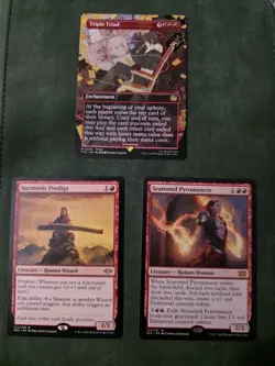 MTG - Harmonic Prodigy + Seasoned Pyromancer + Bonus Card - Image 1