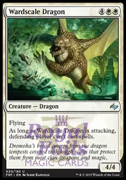 Wardscale Dragon 2x FOIL FRF MTG Fate Reforged Uncommon MINT white - Image 1