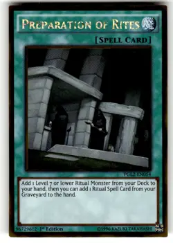 Yugioh Preparation of Rites PGL2-EN054 Gold Rare 1st Ed NM - Image 1