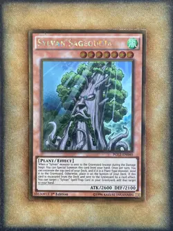 Yugioh Sylvan Sagequoia PGL2-EN040 Gold Rare 1st Ed MP - Image 1