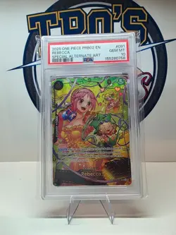 2025 ONE PIECE PRB02 THE BEST VOL. 2 #OP05-091 REBECCA SPECIAL ALT ART PSA 10 - Image 1