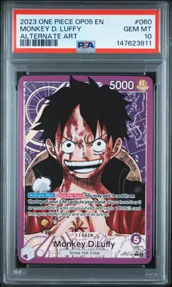 2023 ONE PIECE OP05-AWAKENING OF THE NEW ERA #060 MONKEY D. LUFFY PSA 10 - Image 1