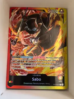 ST13-001 Sabo FOIL English L One Piece TCG Card Game - Image 1