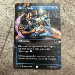 Rhystic Study - Custom Art MTG Magic The Gathering Playtest Card - Image 1