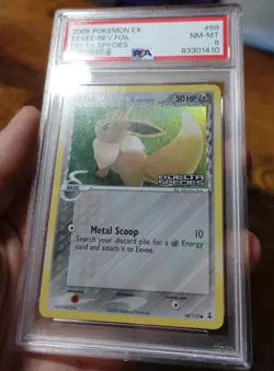 Eevee 68/113 PSA 8 Reverse Holo Delta Species Stamped 2005 Pokemon Card Graded - Image 3