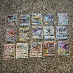 Pokemon TCG Sun & Moon GX Full Art Holo/Foil 15-Card Lot Umbreon Sylveon - Image 1