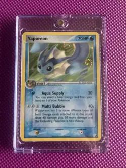 Pokemon Vaporeon TCG Holo Rare Card EX Unseen Forces 19/115 2005 - Image 1