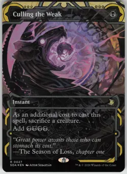 MTG Culling the Weak Foil NM Secrets of Strixhaven: Mystical Archive Magic 27 - Image 1