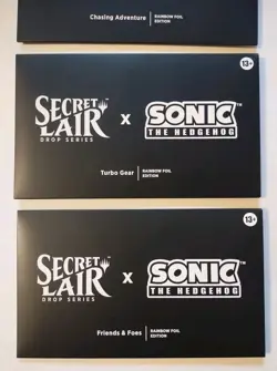 MtG Secret Lair x Super Sonic Hedgehog Complete Set Rainbow FOIL Bundle Sealed - Image 3
