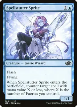 NM Spellstutter Sprite, MTG, Jumpstart 2022, Magic the Gathering, 65 - Image 1