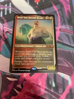 MTG - BRUSE TARL BOORISH HERDER - MYTHIC - NM - CMR - FOIL ETCHED - Image 1