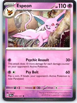 Espeon 033/131 Holo Rare Prismatic Evolutions Pokemon Holo NM - Image 1