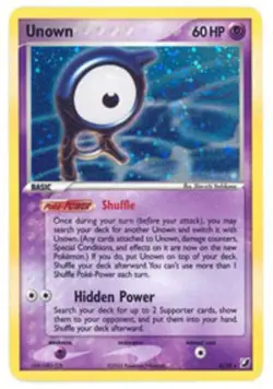 Unown A - A/28 - Holo Rare PL/MP, English Pokemon EX Unseen Forces - Image 1