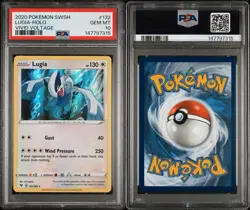 2020 Pokemon SWSH Vivid Voltage Lugia Holo 132/185 PSA 10 Gem Mint - Image 1