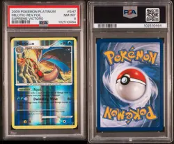 2009 Pokemon Platinum Supreme Victors Milotic Reverse Foil PSA 8 - Image 3