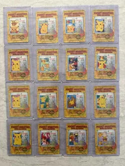 Pocket Monsters Vending Stickers Anime Collection Lot Of 34 Pokemon Bandai 1998 - Image 2