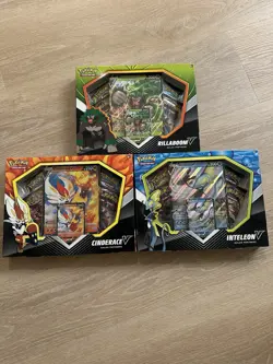 Pokemon TCG Galar Partners Collection (3 Boxes) [Rillaboom-Inteleon-Cinderace-V] - Image 1