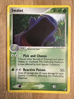 Pokemon TCG Swalot EX Crystal Guardians 11/100 Holo Holo Rare MP - Image 1