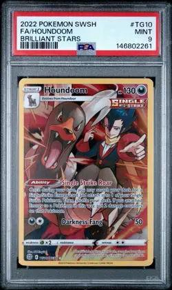 Pokemon Houndoom Brilliant Stars Trainer Gallery Full Art #TG10 PSA 9 Mint - Image 1