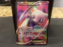 Damaged Pokemon TCG Mew EX Dragons Exalted 120/124 Ultra Rare Full Art Holo 2012 - Image 1