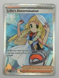 LILLIE'S DETERMINATION 169/132 ULTRA RARE MEGA EVOLUTION POKEMON NM/M - Image 1