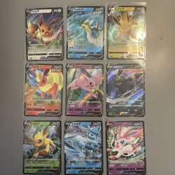 Pokemon Gem Pack Vol 2 Complete V Set All 9 Eeveelution Cards SIMPLIFIED CHINESE - Image 1