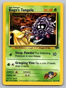 Pokemon TCG Gym Challenge Koga's Tangela 081/132 - Image 1