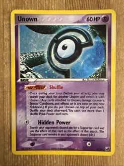 Unown C C/28 Holo Rare EX Unseen Forces Pokemon 2005 MP - Image 1