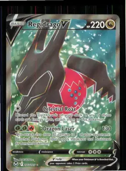Regidrago V 183/195 Ultra Rare Silver Tempest Pokemon Near Mint - Image 1