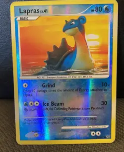 Moderately Played Pokemon TCG Lapras Platinum 79/127 Reverse Holo Common - Image 1