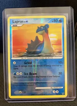 Moderately Played Pokemon TCG Lapras Platinum 79/127 Reverse Holo Common - Image 3