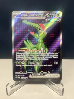 Pokemon TCG Iron Leaves ex 186/162 Ultra Rare Full Art Temporal Forces NM - Image 1