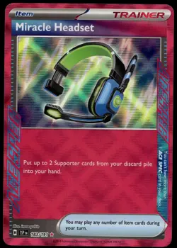 MIRACLE HEADSET 183/191 ACE SPEC RARE SURGING SPARKS POKEMON NM - Image 2