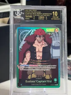 Eustass Kid ST02-001 One Piece Super Pre-Release Leader AA BGS 10 Black Label - Image 1