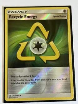 Recycle Energy Pokemon Sun & Moon - Unified Minds RH Energy #212 Light Play - Image 1