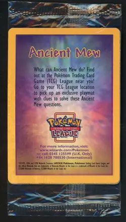 Pokemon TCG. Ancient Mew Holo Card 2000 Movie Promo, Original SEALED. 3x cards - Image 1