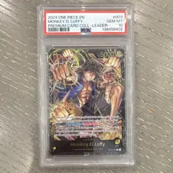 Bandai Monkey D. Luffy Premium Card Coll Leader 003 Foil PSA 10 One Piece 2024 - Image 1