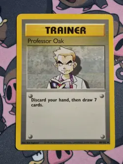 Pokemon Professor Oak Highlighter Error Additional Yellow Ink Error Card - Image 1
