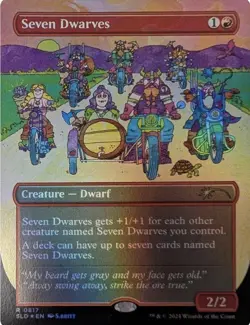 MTG Seven Dwarves Secret Lair Drop Foil Chase Card #0817 Mint Condition - Image 1