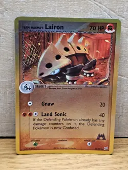 Team Magma's Lairon 36/95 Team Magma vs. Team Aqua Reverse Holo Pokemon Card - Image 1