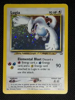 Pokemon Lugia Neo Genesis Holo Rare 9/111 Basic 90 HP Card - Image 1