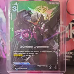 Gundam Card Game ST07-005 LR+ Gundam Dynames Alt Art Foil NM - Image 1