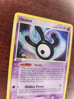 Unown W Holo Ex Unseen Forces Pokemon Card WOTC - Image 2
